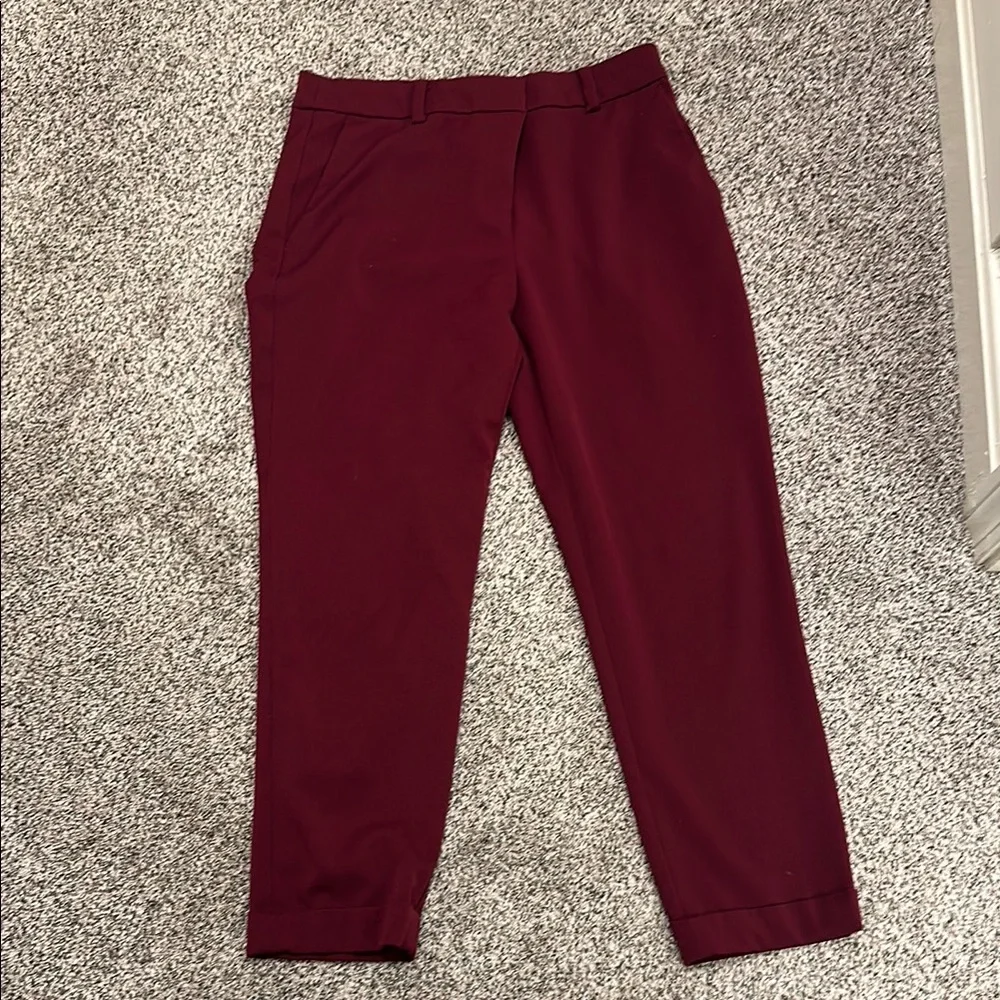 Loft Burgundy Pants - Picture 1 of 3
